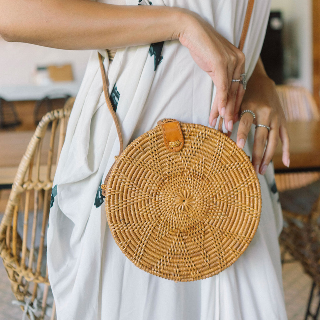 Balinese Rattan Basket Bag