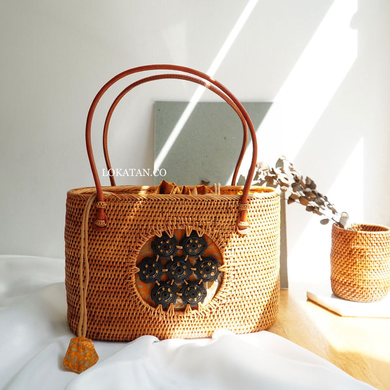 Round Rattan Sling Bags | Bali Round Bag - Sling Bag for Beach – Habere  India